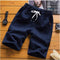 Men Casual Pants Cotton Blend Beach Korean Solid Colored Flaxen Slim Look Shorts