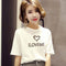 Women Summer Short Sleeve T-Shirt Korean Student White All-Matching Tops T-Shirt