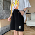 Img 2 - Shorts Women Summer Korean Plus Size Daisy Cooling Embroidered Flower Bermuda Fresh Looking