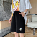 Img 6 - Shorts Women Summer Korean Plus Size Daisy Cooling Embroidered Flower Bermuda Fresh Looking