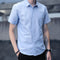 Img 2 - Short Sleeve Shirt Men Summer Korean Casual Tops Three-Quarter Length Sleeves White Men Shirt