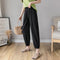 Img 8 - Cotton Blend Lantern Pants Women Summer Loose High Waist Drape Line Ankle-Length Jogger Casual Thin Carrot Pants