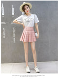 IMG 113 of Pleated Women Student Korean Short Slim Look High Waist Skirt Shorts