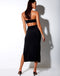 IMG 110 of Europe Summer Women High Waist Splitted Drawstring Skirt Slim Look Mid-Length Hip Flattering Skirt