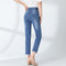 Img 2 - Summer Slim-Fit Pants Women High Waist Slim Look Thin Stretchable Burr Fitted Denim Jeans