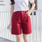 Img 9 - Summer Korean Colourful High Waist Shorts Women Loose Student Candy Colors Bermuda
