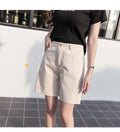 Summer Korean Colourful High Waist Shorts Women Loose Student Candy Colors Bermuda Shorts