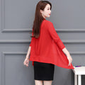 Img 2 - Short Solid Colored Shawl Trendy Korean Slimming Mesh Cardigan Ankle-Length Sunscreen Shirt