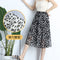 Img 2 - Summer Chiffon Mid Length Pleated Floral Women Skirt Mid-Length Elastic Waist Daisy A-Line Skirt