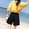 Img 3 - Denim Shorts Women Summer High Waist Loose Korean Slim Look Pink A-Line Outdoor Hot Pants