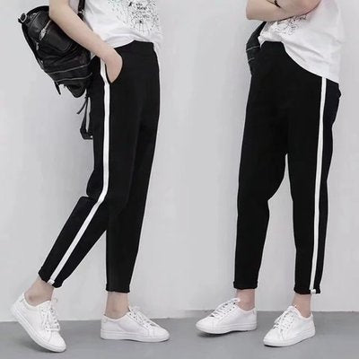 Summer Men Popular Sport Pants Hong Kong Trendy Personality Thin Solid Colored Casual Pants