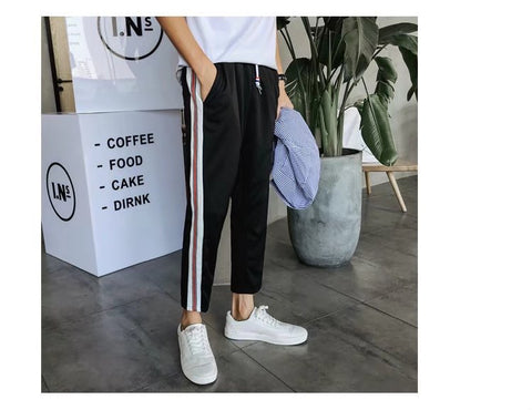 IMG 107 of Summer Men Popular Sport Pants Hong Kong Trendy Personality Thin Solid Colored Casual Pants