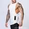 Summer Loose Vest Tank Top Men Printed Fitness Sleeveless Cotton Tank Top