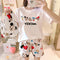 IMG 108 of Streaming Cartoon Pajamas Women Summer Short Sleeve Sweet Look Student Korean Thin Loungewear Three-Piece Sleepwear