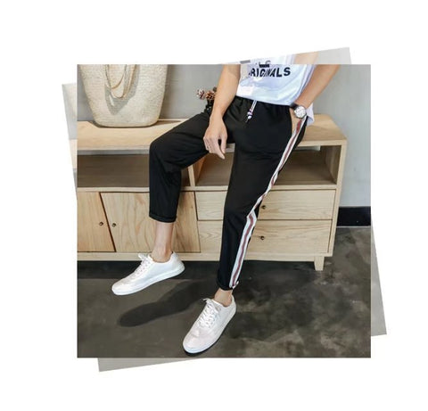 IMG 112 of Summer Men Popular Sport Pants Hong Kong Trendy Personality Thin Solid Colored Casual Pants