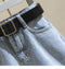 IMG 106 of Women Denim Shorts Summer Trendy All-Matching Slim Look Korean Wide Leg Folded A-Line Hot Pants ins Shorts