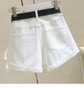 IMG 114 of Women Denim Shorts Summer Trendy All-Matching Slim Look Korean Wide Leg Folded A-Line Hot Pants ins Shorts
