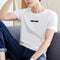 Img 8 - Short Sleeve Men Summer T-Shirt Round-Neck Printed Korean Trendy Slim Look Half Sleeved Tops White  T-Shirt