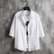 Img 4 - Summer Three-Quarter Length Sleeves White Shirt Men Korean Trendy Handsome All-Matching Popular Fairy Look Couple Men Shirt