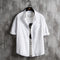 Img 3 - Summer Three-Quarter Length Sleeves White Shirt Men Korean Trendy Handsome All-Matching Popular Fairy Look Couple Men Shirt