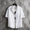 Summer Three-Quarter Length Sleeves White Shirt Men Korean Trendy Stylish All-Matching Popular Fairy Look Couple Men Shirt