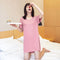 Img 3 - Summer Pyjamas Women Sexy Casual Loose Short Sleeve Cotton Home Loungewear Pajamas Fairy-Look Dress