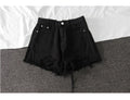 IMG 112 of Summer Shorts High Waist Korean chicWomen Denim Wide Leg Ripped Pants All-Matching Niche Burr Hot Shorts