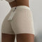IMG 123 of PSolid Colored Knitted Shorts Women Europe Street Style Straight Shorts