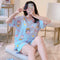 Pajamas Women Summer Loose Sweet Look Adorable Student Short Sleeve Shorts Outdoor Korean Loungewear Sets Sleepwear