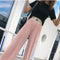 Img 8 - High Waist Slim-Look Wide Leg Women Popular Ice Silk Pleated Floor Length Loose Drape Casual Pants