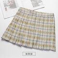 Img 5 - High Waist Chequered Pleated Women Summer A-Line Plus Size Skirt