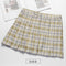 Img 5 - High Waist Chequered Pleated Women Summer A-Line Plus Size Skirt