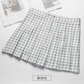 Img 6 - High Waist Chequered Pleated Women Summer A-Line Plus Size Skirt