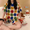 Pajamas Women Summer Loose Plus Size Sweet Look Adorable Student Short Sleeve Shorts Outdoor Korean Loungewear Sets Sleepwear