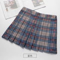 Img 8 - High Waist Chequered Pleated Women Summer A-Line Plus Size Skirt