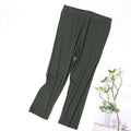 Img 15 - Korean Solid Colored Cropped Pants Women Straight Cooling Three Quarter Beach Leggings Pants