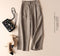 Img 7 - Korean Cotton Blend Wide Leg Pants Line Thin Casual Women Loose Ankle-Length