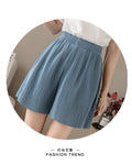 IMG 114 of Casual Pants Solid Colored Women Loose Bermuda Shorts Spliced Slim Look Plus Size Sweet Sexy ins Shorts