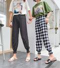 Img 2 - Summer Thin Ice Silk Anti Mosquito Pants Women Casual Drape High Waist Jogger Loose Wide Leg Pants