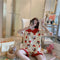 IMG 126 of Summer Pajamas Women Korean Sweet Look Adorable Thin Doll Collar Short Sleeve Pants Sets Outdoor Student Loungewear Sleepwear