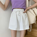 Img 4 - Cotton Pants Summer Korean High Waist Loose Casual Women Wide Leg Outdoor Shorts