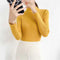 Img 5 - Half-Height Collar Women Korean Slimming Slim-Look Long Sleeved All-Matching Knitted Tops Pullover