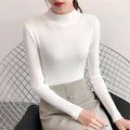 Img 3 - Half-Height Collar Women Korean Slimming Slim-Look Long Sleeved All-Matching Knitted Tops Pullover