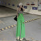 Img 1 - Personality Ripped Loose Drape Wide Leg Pants Women High Waist Slim Look Straight Casual Long