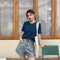 IMG 125 of Solid Colored Short Sleeve Western Undershirt Tops Women ins Korean Summer Loose Slim Look T-Shirt