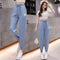 Img 1 - Harem Pants Women Summer Thin Korean High Waist Loose Slim Look Daisy Three Quarter Jogger Carrot Casual