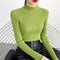 Img 2 - Half-Height Collar Women Korean Slimming Slim-Look Long Sleeved All-Matching Knitted Tops Pullover