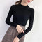 Img 9 - Half-Height Collar Women Korean Slimming Slim-Look Long Sleeved All-Matching Knitted Tops Pullover