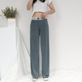 Img 1 - High Waist Slim-Look Wide Leg Women Popular Ice Silk Pleated Floor Length Loose Drape Casual Pants