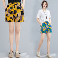 Img 4 - Cotton Blend Women Summer Loose Plus Size Hot Vintage Printed Casual Wide Leg Pants Shorts